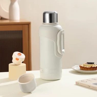 Bình giữ nhiệt inox 316 1500ml - 1000ml, giữ nhiệt 24h, có nắp và quai xách tiện lợi giá chỉ 169k 11