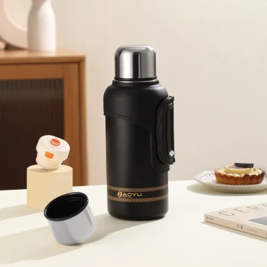 Bình giữ nhiệt inox 316 1500ml - 1000ml, giữ nhiệt 24h, có nắp và quai xách tiện lợi giá chỉ 169k 12