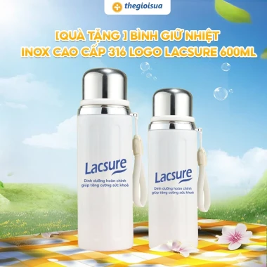 Bình giữ nhiệt inox 316 600ml logo Lacsure – Giá ưu đãi 1.000.000, giảm 27%