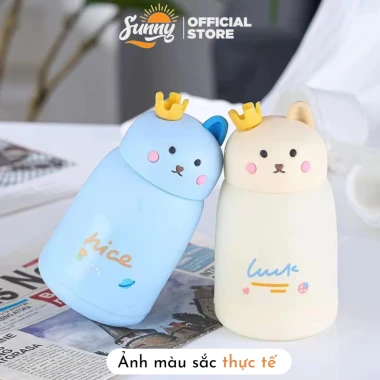 Bình giữ nhiệt mèo dễ thương SUNNY 360ml lõi thủy tinh cách nhiệt giá rẻ chỉ 29k 7