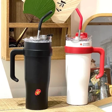 Bình Giữ Nhiệt Ôtô PITI 1250ml Inox 304 - Giảm 20% còn 150k! Tay Cầm & Ống Hút Tiện Lợi 5