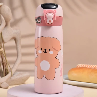 Bình Giữ Nhiệt Sticker Gấu Cute Giá Rẻ - Tặng Ống Hút Silicon, Hiển Thị Nhiệt Độ Chỉ 125k 7