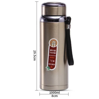 Bình nước giữ nhiệt 316 1 lít giá rẻ dây treo khay lọc trà giảm 14k còn 69k 4