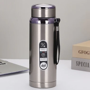Bình nước giữ nhiệt 316 1 lít giá rẻ dây treo khay lọc trà giảm 14k còn 69k 5