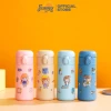 Bình nước giữ nhiệt 400ml có ống hút tặng kèm Sticker chất liệu lõi thủy tinh bọc nhựa cách nhiệt BN23 3