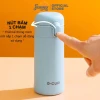 Bình nước giữ nhiệt 400ml có ống hút tặng kèm Sticker chất liệu lõi thủy tinh bọc nhựa cách nhiệt BN23 4
