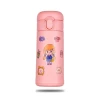 Bình nước giữ nhiệt 400ml có ống hút tặng kèm Sticker chất liệu lõi thủy tinh bọc nhựa cách nhiệt BN23 11