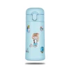 Bình nước giữ nhiệt 400ml có ống hút tặng kèm Sticker chất liệu lõi thủy tinh bọc nhựa cách nhiệt BN23 12