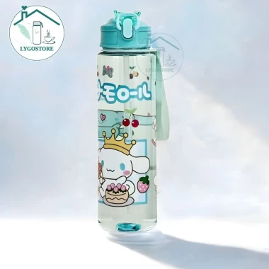 Bình Nước Nhựa Cinnamoroll 800ml - Giá Rẻ 40k - Nắp Gập Tiện Lợi Thiết Kế Dễ Thương LYGOSTORE 4