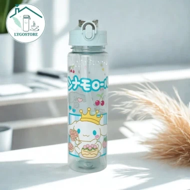 Bình Nước Nhựa Cinnamoroll 800ml - Giá Rẻ 40k - Nắp Gập Tiện Lợi Thiết Kế Dễ Thương LYGOSTORE 6