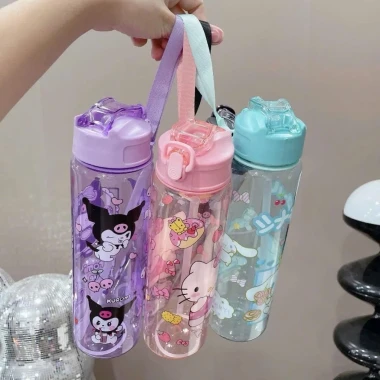 Bình Nước Nhựa Cinnamoroll 800ml - Giá Rẻ 40k - Nắp Gập Tiện Lợi Thiết Kế Dễ Thương LYGOSTORE 7
