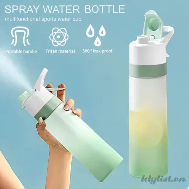 Bình Nước Phun Sương Thể Thao 700ml - Cốc Nước Tiện Lợi Làm Mát & Dưỡng Ẩm Giá 23k 2