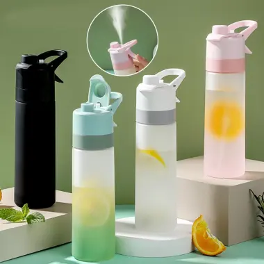 Bình Nước Phun Sương Thể Thao 700ml - Cốc Nước Tiện Lợi Làm Mát & Dưỡng Ẩm Giá 23k 3