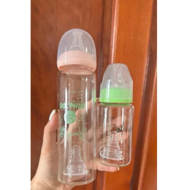 Bình sữa thủy tinh Dolphin 120ml/240ml giá rẻ chỉ 80k - Cổ hẹp an toàn cho bé 3