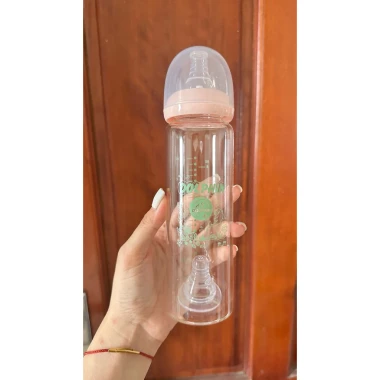 Bình sữa thủy tinh Dolphin 120ml/240ml giá rẻ chỉ 80k - Cổ hẹp an toàn cho bé 7
