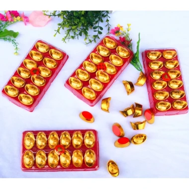 Bộ 10 thỏi vàng mô hình trang trí Tết - Giá 30.000, giảm từ 38.100 4