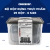 Bộ 29 hộp COOKROOF 6 size nhựa PP5, dùng cho lò vi sóng, giá 319.000