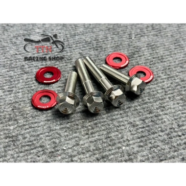 Bộ 4 Ốc Salaya MẪU THÁI V2 TẶNG LONG ĐỀN Gắn Treo Pô Và Gắp Cho Vario 150 (2.018-2.021) Chuẩn Inox304