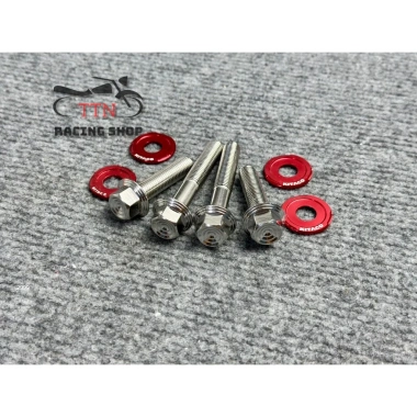Bộ 4 Ốc Salaya MẪU THÁI V2 TẶNG LONG ĐỀN Gắn Treo Pô Và Gắp Cho Vario 150 (2.018-2.021) Chuẩn Inox304