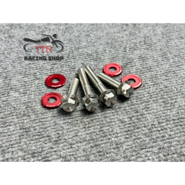 Bộ 4 Ốc Salaya MẪU THÁI V2 TẶNG LONG ĐỀN Gắn Treo Pô Và Gắp Cho Vario 150 (2.018-2.021) Chuẩn Inox304