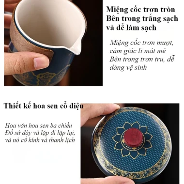 Bộ Ấm Chén Trà Du Lịch Gốm Sứ Thiết Kế Vali Sang Trọng Chống Va Đập Giá 210k 8