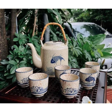 Bộ Ấm Trà Gốm Cá Chép Nhật Dona Homwe Decor - Sang Trọng, Hoài Niệm Giá Chỉ 477.000Đ 4 Bộ Ấm Trà Gốm Cá Chép Nhật Dona Homwe Decor - Sang Trọng, Hoài Niệm Giá Chỉ 477.000Đ 4