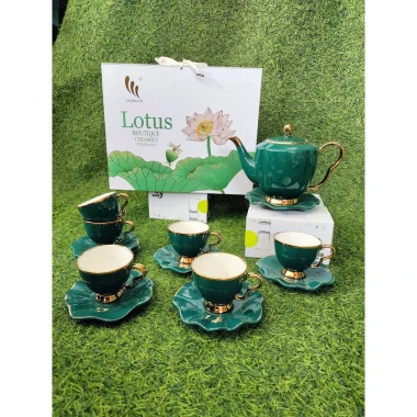 Bộ Ấm Trà Sứ Cao Cấp 6 Chén - Giảm 284k Còn 235k - Họa Tiết Độc Lạ Kèm Hộp 5 Bộ Ấm Trà Sứ Cao Cấp 6 Chén - Giảm 284k Còn 235k - Họa Tiết Độc Lạ Kèm Hộp 5
