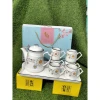 Bộ Ấm Trà Sứ Cao Cấp 6 Chén - Giảm 284k Còn 235k - Họa Tiết Độc Lạ Kèm Hộp 6