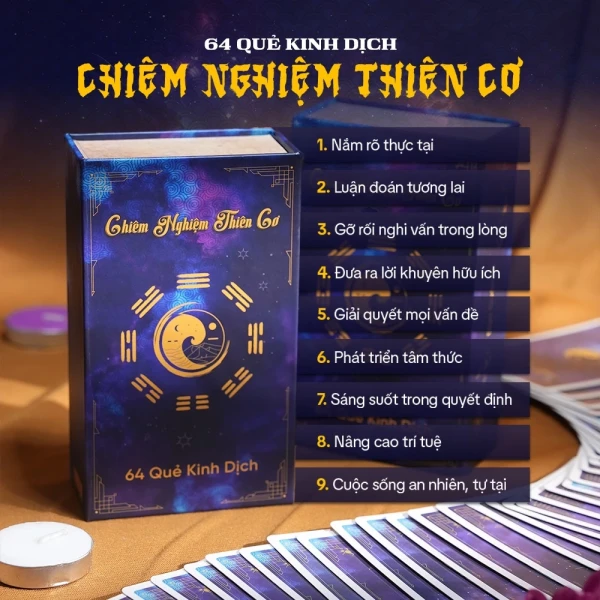 Hình ảnh sản phẩm Bộ bài Chiêm Nghiệm Thiên Cơ - 64 Quẻ Kinh Dịch, Trí Tuệ Tinh Hoa, Giảm Giá 230,000