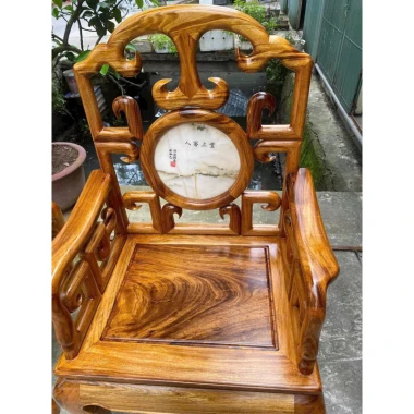 Bộ Bàn Ghế Móc Mỏ Gỗ Gụ Quảng Bình 6 món Giá Rẻ 56 Triệu - Vân Cực Đẹp 3