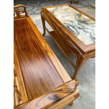 Bộ Bàn Ghế Móc Mỏ Gỗ Gụ Quảng Bình 6 món Giá Rẻ 56 Triệu - Vân Cực Đẹp 4
