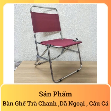Bộ Bàn Ghế Trà Chanh Vải Dù Sơn Tĩnh Điện Cầm Tay Cho Cafe Dã Ngoại Câu Cá Giá Rẻ 6