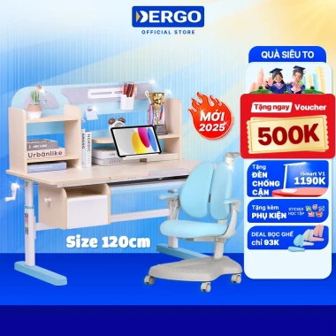 Bộ Bàn Học Thông Minh Chống Gù Cận DERGO LEO E120 - Giảm 500K - Nâng Hạ Độ Cao Cho Bé 2 Bộ Bàn Học Thông Minh Chống Gù Cận DERGO LEO E120 - Giảm 500K - Nâng Hạ Độ Cao Cho Bé 2