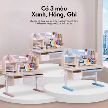 Bộ Bàn Học Thông Minh Chống Gù Cận DERGO LEO E120 - Giảm 500K - Nâng Hạ Độ Cao Cho Bé 8 Bộ Bàn Học Thông Minh Chống Gù Cận DERGO LEO E120 - Giảm 500K - Nâng Hạ Độ Cao Cho Bé 8