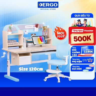 Bộ Bàn Học Thông Minh Chống Gù Cận DERGO LEO E120 - Giảm 500K - Nâng Hạ Độ Cao Cho Bé 14 Bộ Bàn Học Thông Minh Chống Gù Cận DERGO LEO E120 - Giảm 500K - Nâng Hạ Độ Cao Cho Bé 14