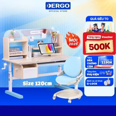 Bộ Bàn Học Thông Minh Chống Gù Cận DERGO LEO E120 - Giảm 500K - Nâng Hạ Độ Cao Cho Bé 20 Bộ Bàn Học Thông Minh Chống Gù Cận DERGO LEO E120 - Giảm 500K - Nâng Hạ Độ Cao Cho Bé 20