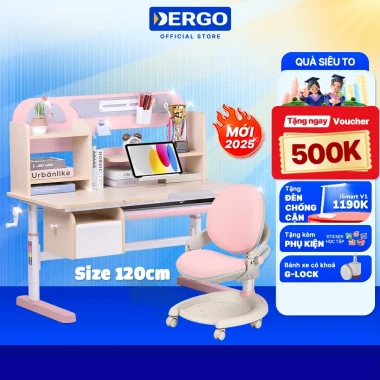 Bộ Bàn Học Thông Minh Chống Gù Cận DERGO LEO E120 - Giảm 500K - Nâng Hạ Độ Cao Cho Bé 21 Bộ Bàn Học Thông Minh Chống Gù Cận DERGO LEO E120 - Giảm 500K - Nâng Hạ Độ Cao Cho Bé 21