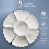 Bộ bát đĩa sứ Hoa mặt trời trắng trơn - Set bát dĩa trang trí đẹp Dílo, vỡ 1 đổi 1 2