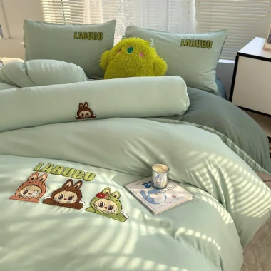 Bộ Chăn Ga Gối Đũi Mềm Mịn Dệt Họa Tiết Capybara Kuromi Labubu - Giảm 29K chỉ 100K 7 Bộ Chăn Ga Gối Đũi Mềm Mịn Dệt Họa Tiết Capybara Kuromi Labubu - Giảm 29K chỉ 100K 7