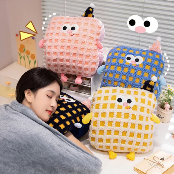 Hình ảnh sản phẩm Bộ chăn gối Miniso gấu bông nhập khẩu – ấm áp cho bé, dân văn phòng, du lịch, ưu đãi 219k