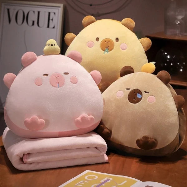 Trải nghiệm dùng bộ chăn gối Miniso gấu bông tại văn phòng và khi du lịch