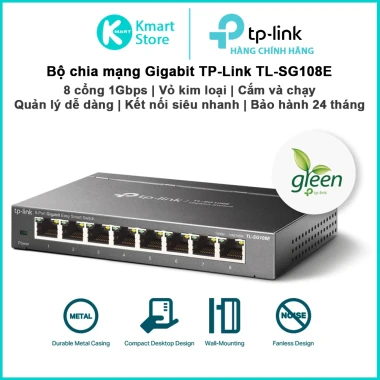 Bộ Chia Mạng TP-Link TL-SG108E 8 Cổng 1Gb Giá Rẻ - Quản Lý Dễ Dàng, Bảo Hành 2 Năm 2 Bộ Chia Mạng TP-Link TL-SG108E 8 Cổng 1Gb Giá Rẻ - Quản Lý Dễ Dàng, Bảo Hành 2 Năm 2