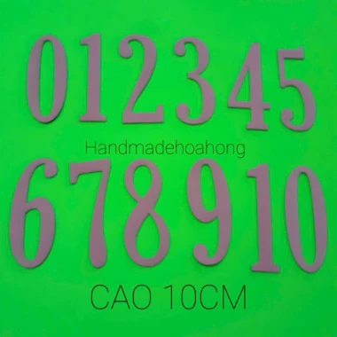 Bộ chữ số giấy xốp trang trí mầm non sinh nhật - Chữ số 0-10 cao 5-10cm giá chỉ 10900đ 7