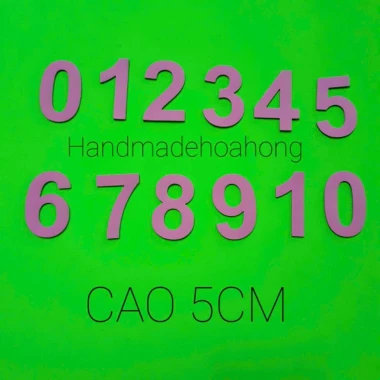 Bộ chữ số giấy xốp trang trí mầm non sinh nhật - Chữ số 0-10 cao 5-10cm giá chỉ 10900đ 9