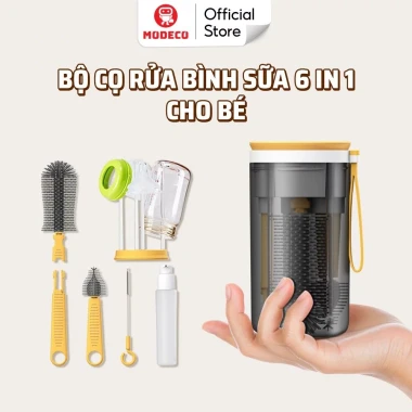 Bộ Cọ Rửa Bình Sữa 6in1 Silicon An Toàn Tiện Lợi Cho Bé Du Lịch Modeco Giá Tốt 2 Bộ Cọ Rửa Bình Sữa 6in1 Silicon An Toàn Tiện Lợi Cho Bé Du Lịch Modeco Giá Tốt 2