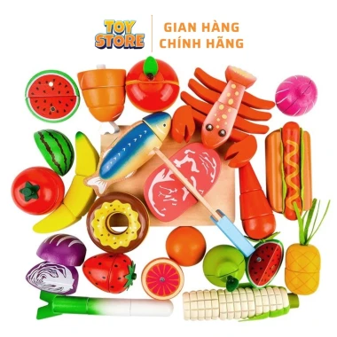 Bộ Đồ Chơi Nấu Ăn Gỗ FUDAER Cắt Thức Ăn, Hoa Quả - Giảm 23% Còn 353.000₫ 2