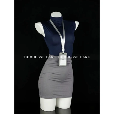 Bộ đồ cosplay thư ký kèm chip + huy hiệu 5