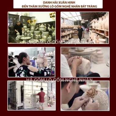 Bộ Đồ Thờ Cúng Cao Cấp Bát Tràng - Choé Thờ Cúng Men Rạn Rồng Hoa Sen Giá Rẻ 157500đ 7