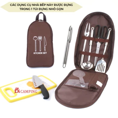 Bộ Dụng Cụ Nấu Ăn Camping 8 Món Tiện Lợi - Giá Cắm Trại Dã Ngoại Chỉ 316k 4