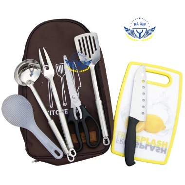 Bộ Dụng Cụ Nấu Ăn Camping 8 Món Túi Đựng - Giảm 91k, Giá Chỉ 316k 7